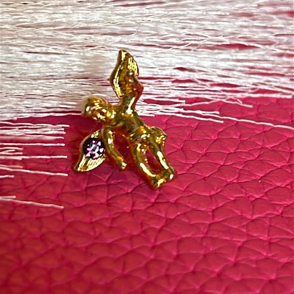 Angel & Purple Stone Tac Pin
